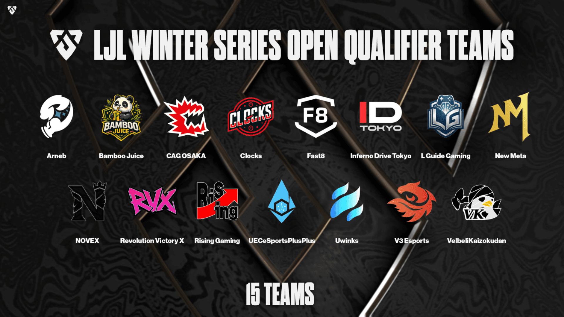 LJL 2026 Winter Seriesオープン予選 出場チーム発表とフォーマット紹介